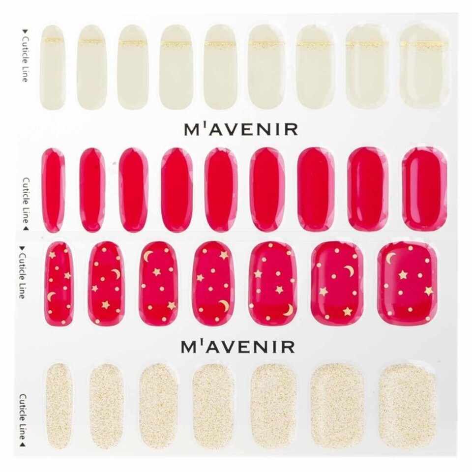 image 1 of Nail Sticker (red) - # Sweet Dream Wine Nail - 32pcs Red