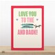 image 2 of Love You To The Shops And Back - Funny Crossed Out Valentine's Day Card