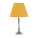 image 2 of Set of 2 Chrome Table Lamps with Stem Detail and Ochre Shades Chrome | Red