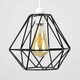 image 1 of ValueLights Diablo Black Ceiling Pendant Shade and B22 Pear LED 4W Warm White 2700K Bulb