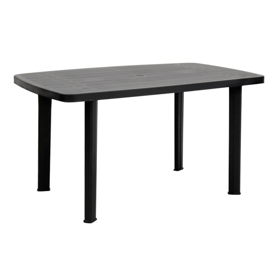 image 1 of Plastic Large Outdoor Dining Garden Table | Black | 1