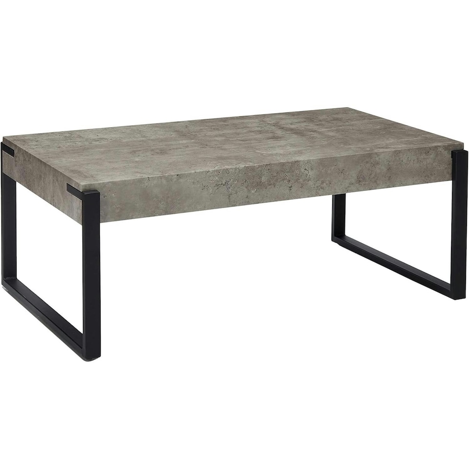 image 1 of Concrete Effect Coffee Table - Modern Minimalistic Design N/A