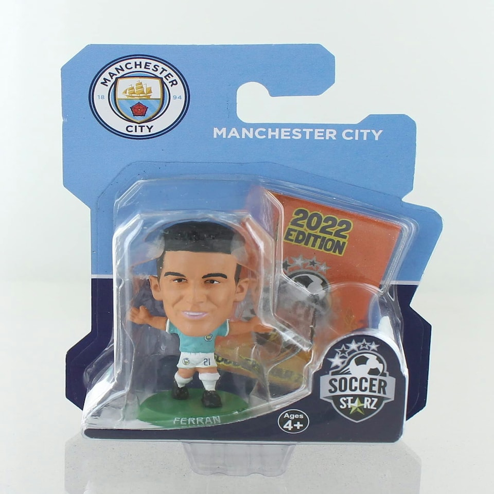 image 1 of Soccerstarz - Man City Ferran Torres - Home Kit (Classic Kit) /Figures - Creative Toys Company - 405314