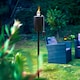 image 6 of Harbour Housewares 146cm Metal Garden Torches - Barrel - Outdoor Lighting Oil Fuel Lamp Candle Flame Lantern | Black | Black | 2