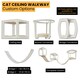 image 5 of NOVECRAFTO Modular Ceiling Cat Furniture – Wooden Hanging Cat Tower with Shelves, Bridge & Sleeper – Space-Saving Climbing System for Indoor Cats White