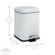 image 4 of Harbour Housewares Mismatched Toilet Brush & Bin Set - White