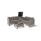 image 2 of Palma Rattan Corner Fire Pit 4 Seater in Grey