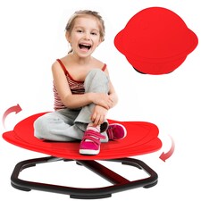 AIYAPLAY Planet-Shaped Kids Swivel Chair, Sensory Spinning Chair, Red | Red
