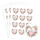 image 1 of Mother's Day Pink Heart Round Stickers 60mm - Sheet of 12