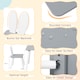 image 10 of COSTWAY Kids Table and Chairs Set Multi purpose Children  Furniture Set Grey