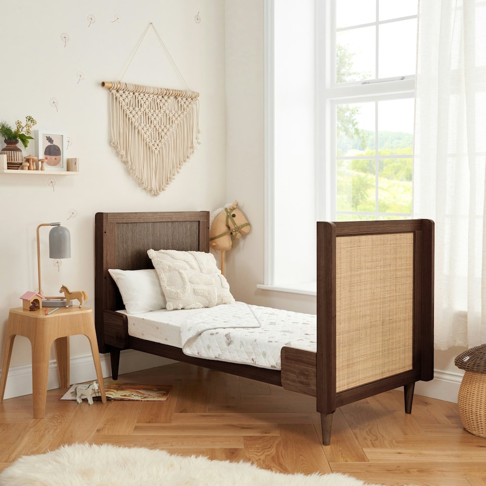 image 1 of Tutti Bambini Japandi Cot Bed - Warm Walnut