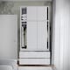 image 6 of 120cm 3 Sliding Doors Children Kids Wardrobe Bedroom Storage Closet Hanging Rail | Multi | White | 1