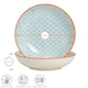 image 3 of Nicola Spring Hand-Printed Pasta Bowls - 22cm - Blue - Pack of 6 Blue