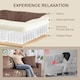 image 4 of HOMCOM 212 cm Upholstered Jumbo Cord Sofa Couch with Spring Cushion, Coffee | Brown | Brown