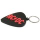 image 3 of AC/DC Plectrum Rubber Keyring - Black/Red - One Size