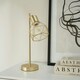 image 1 of ValueLights Angus Brushed Gold Metal Geometric Basket Shade Table Lamp with LED Bulb Gold
