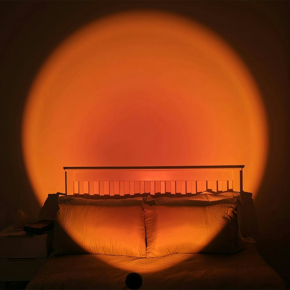 image 1 of ValueLights Sunset Gifting Polished Black Illuminated Decoration and Integrated LED .31W Multicolour 1300K Bulb