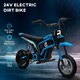 image 5 of HOMCOM 24V Kids Electric Motorbike with Twist Grip Throttle, Music, Horn - Blue