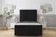 image 1 of Sloomy Lancaster Black Plush Bed Frame With Mattress With 50" Upholstered Headboard 2'6 Small Single