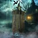 image 6 of Outsunny Voice Activated Halloween Animatronics Hanging Witch, Green