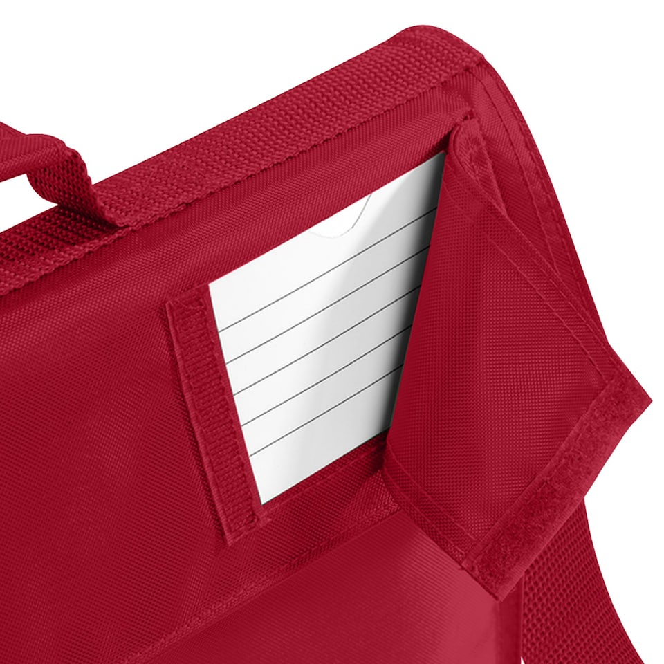 image 1 of Quadra Junior Book Bag With Strap (Pack of 2) - Bright Red - One Size | Red