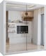 image 5 of Sliding wardrobes 4U Modern Full Mirror Sliding Door Wardrobe Multi Size (90-203cm) & Color Options | Brown | Oak 150cm | 150cm