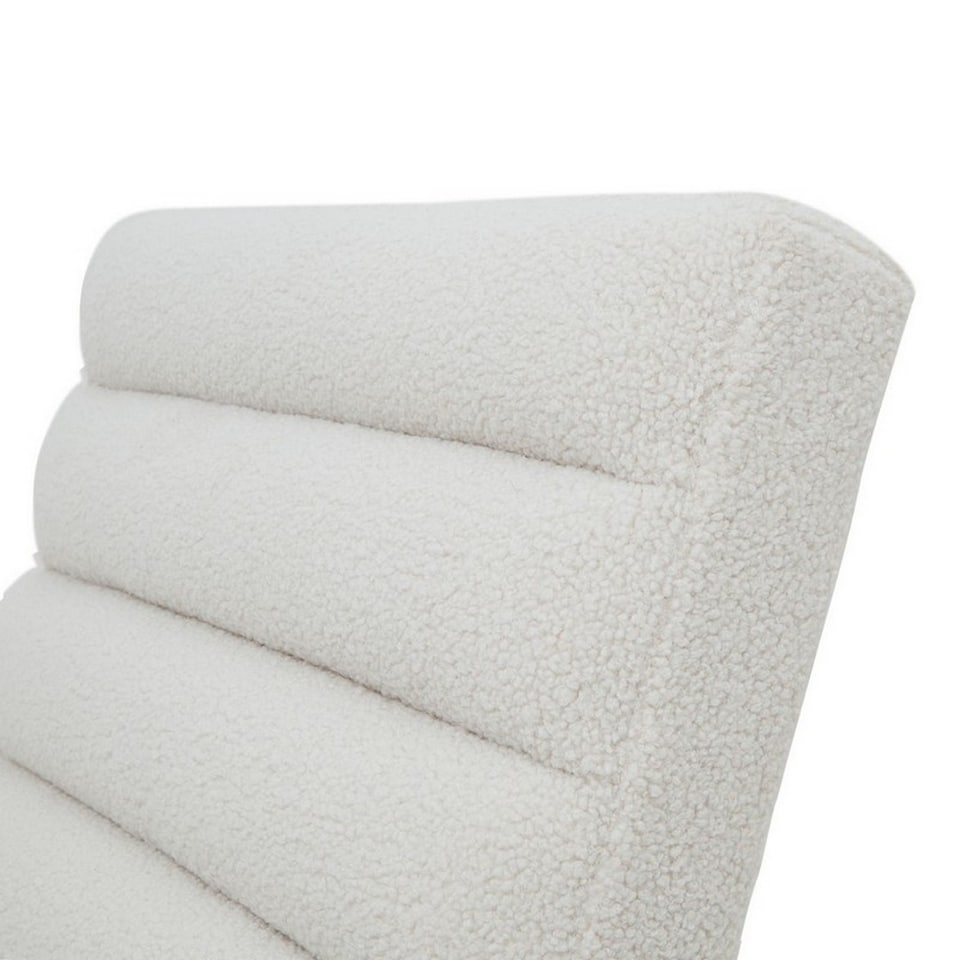 image 1 of Boucle Ribbed Ark Chair - Metal - L96 x W63 x H90 cm - Black