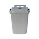 image 2 of Kerbside Compost Caddy with Locking Lid - Silver - for Food Waste Recycling (23 Litre) - Plastic Bin with Composting Guide