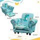 image 7 of AIYAPLAY Kids Sofa Set Toddler Armchair with Footrest, Children Chair, Blue