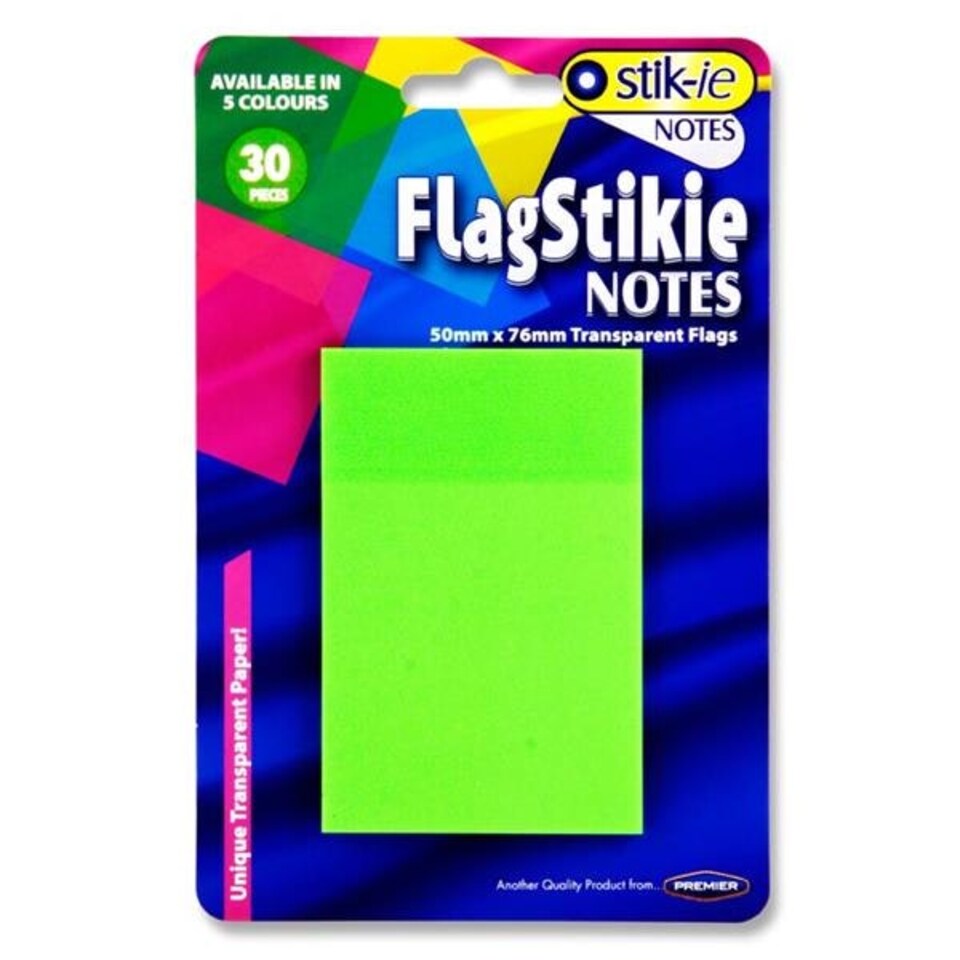 image 1 of Pack of 30 Piece 50x76mm Flag Stikie Notes by Stik-Ie