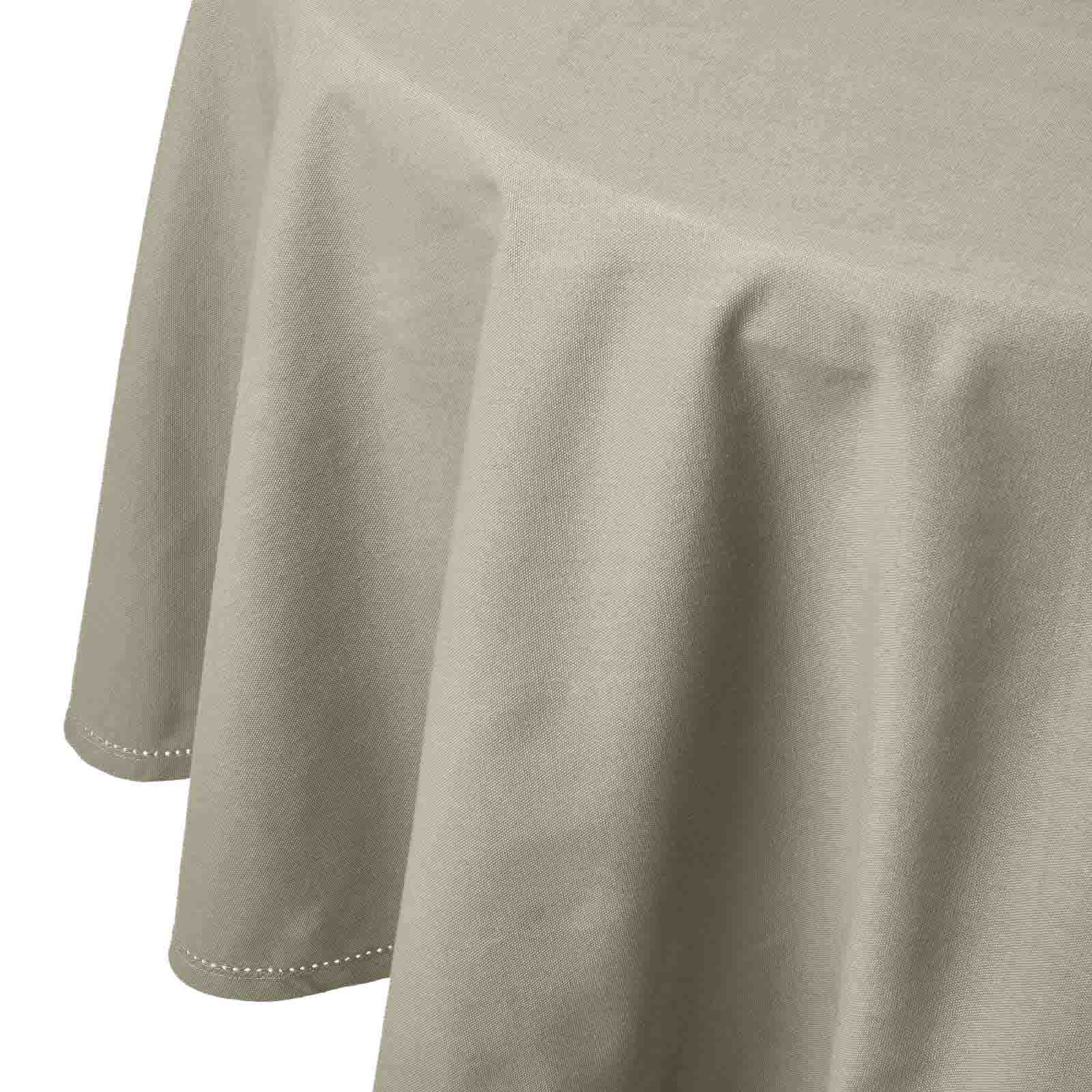 Homescapes Grey Cotton Round Tablecloth - 178 cm Grey 178cm (70") round