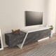 image 4 of Decorotika Zonas TV Unit for TVs up to 55 inches with Cabinets | Multi | Black Marble Effect and White