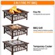 image 5 of Yaheetech 86 cm Outdoor Square Fire Pit with Cover and Poker-Copper