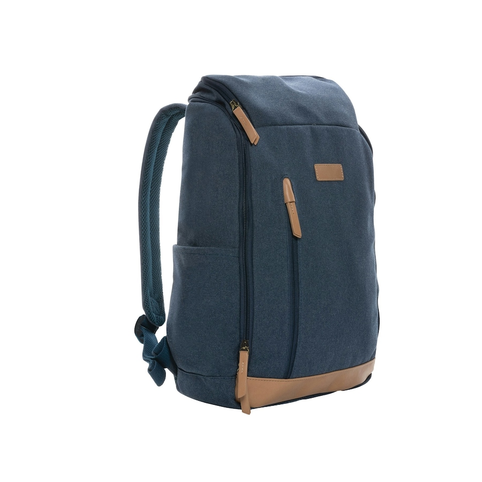 image 1 of XD Collection Impact Aware Recycled Canvas Laptop Backpack - Blue - One Size | Blue