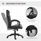 image 5 of Vinsetto Gaming Chair Faux Leather Swivel Computer Racing Gamer Desk Chair for Home Office with Wheels, Black