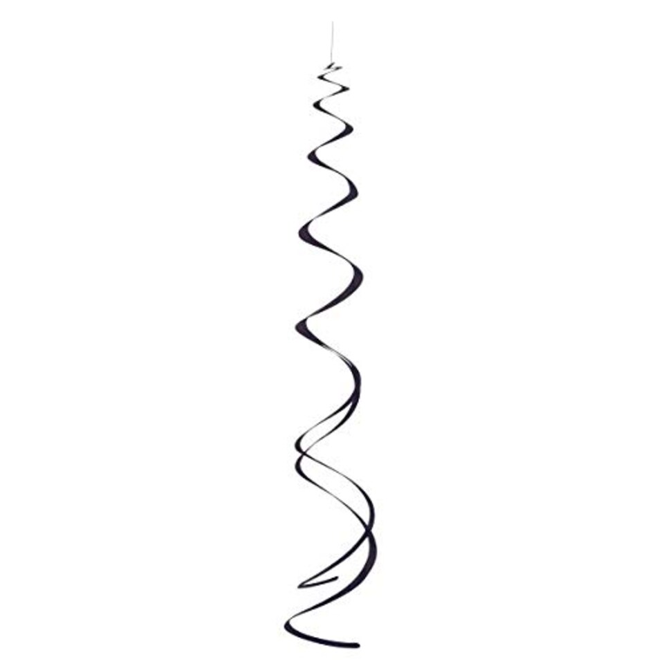 image 1 of Black Swirl Hanging Decorations - Pack of 8