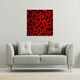 image 2 of Red Leopard Print (Canvas Print) 46 x 46 x 4cm