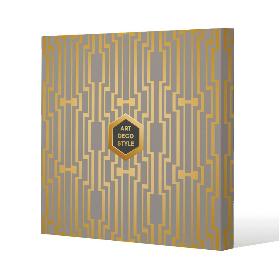 image 1 of Art Deco Style (Canvas Print) 90 x 90 x 4cm