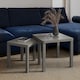 image 4 of URBNLIVING Square Wooden Nesting Stacking Tables Set Of 2 | Multi | Cedar Grey | 2