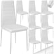 image 1 of Dining Chairs - high backrest, padded, synthetic leather  - Set of 8 White