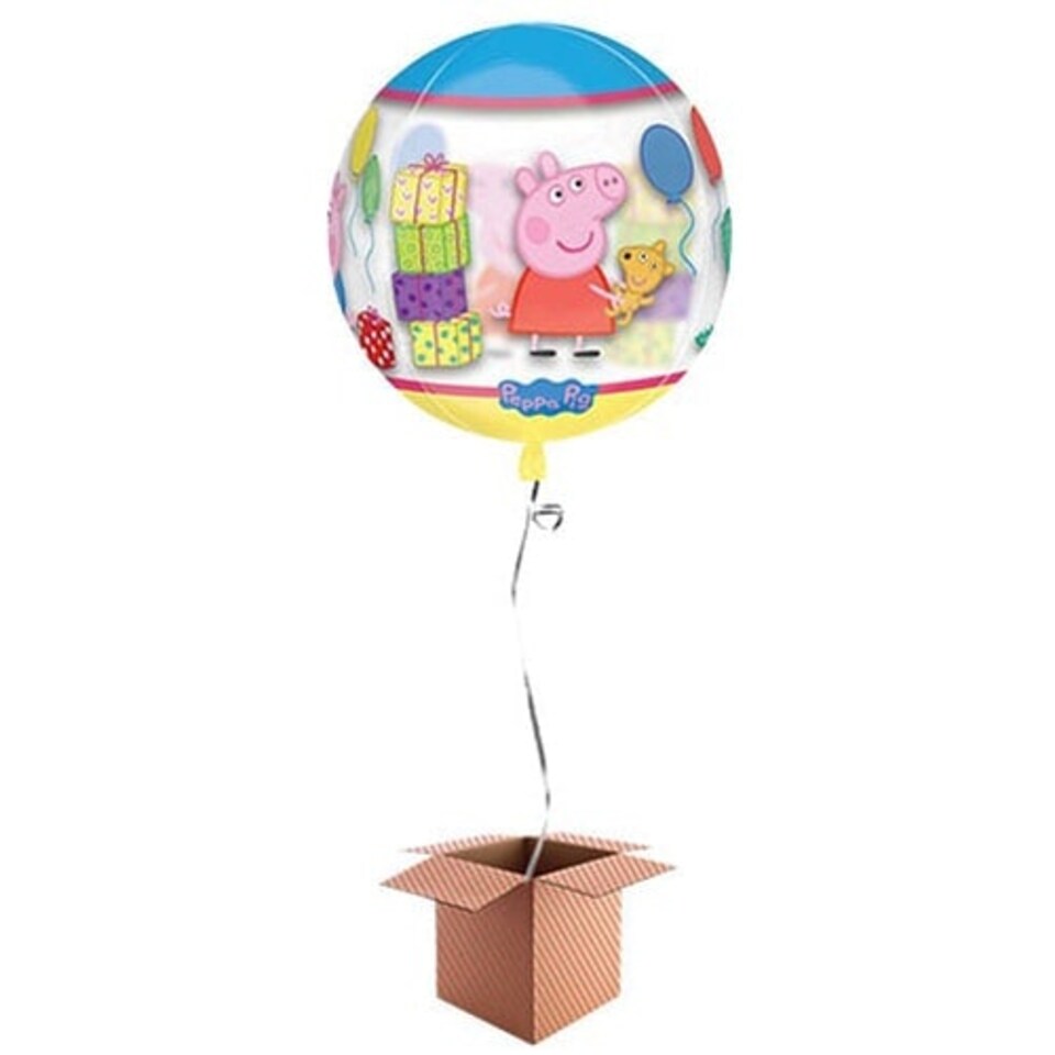 Peppa Pig Orbz Clear Balloon - Inflated Balloon in a Box