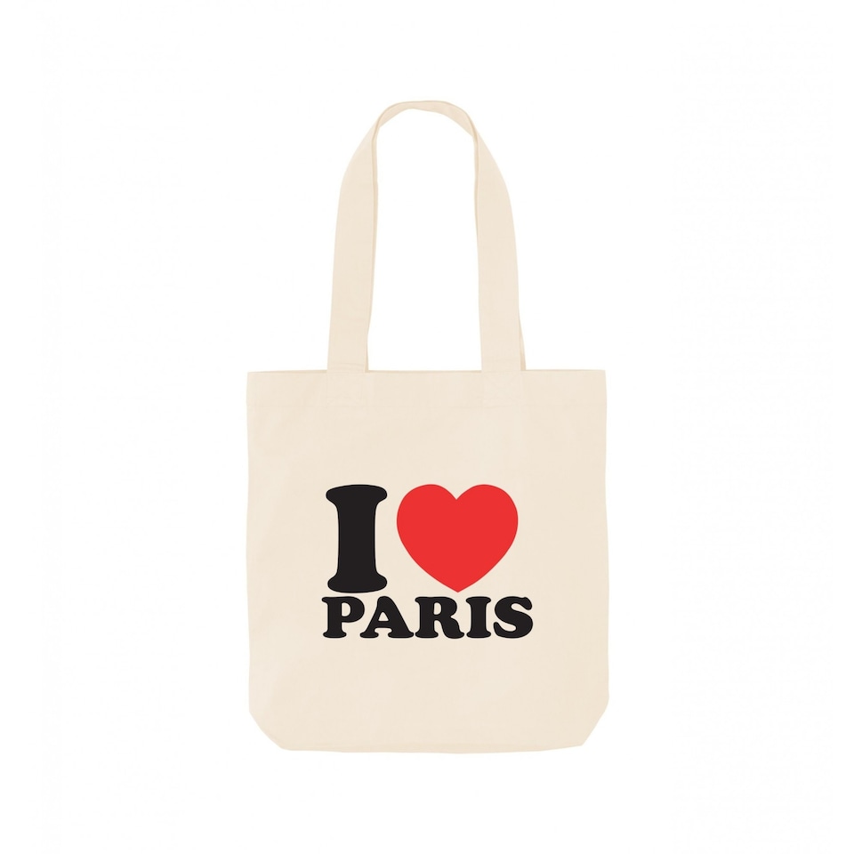 image 1 of Apoh I Heart Paris Tote Bag | Multi | Natural | 1