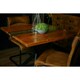 image 3 of Live Edge Collection Square River Dining Table - Glass - L90 x W90 x H78 cm - Brown Brown