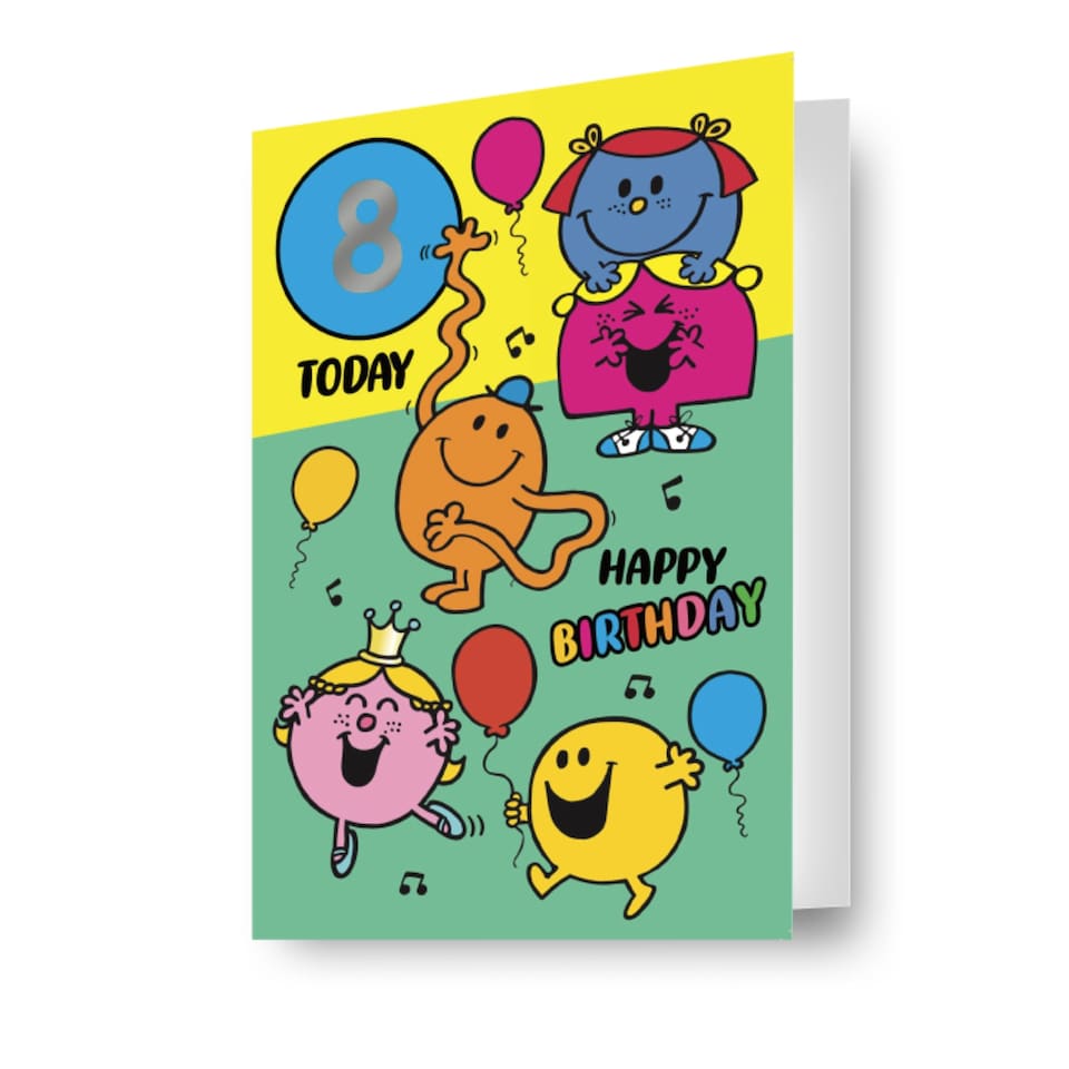 image 1 of Mr Men & Little Miss Age Sticker Birthday Card