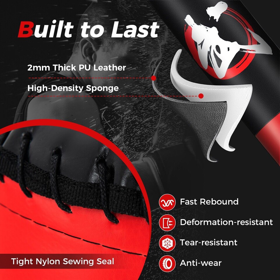 image 1 of COSTWAY 70" Freestanding Punching Bag Boxing Bag Training | Red