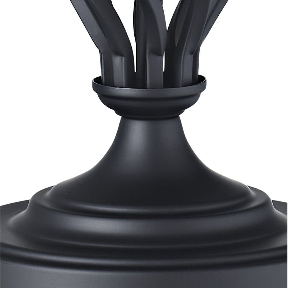 image 1 of Traditional Black Table Lamp Base with Twist Metal Stem Design and Inline Switch | Black | Black | 1