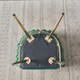 image 6 of Single Roma Knot Velvet Armchair with Gold Metal Legs, Modern Tufted Design for Living Room Green