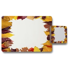 Orange & Purple Autumn (Placemat & Coaster Set)