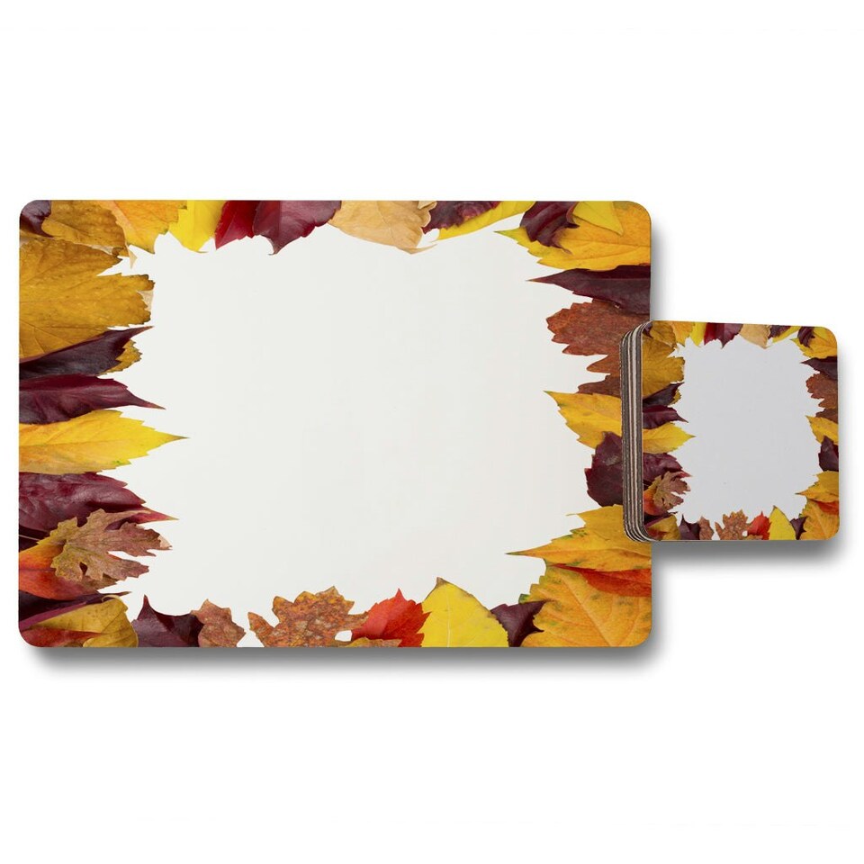 Orange & Purple Autumn (Placemat & Coaster Set)