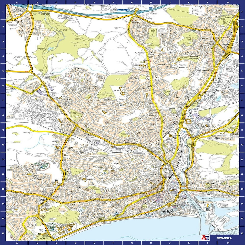 image 1 of A to Z Map of Swansea 1000 Piece Jigsaw